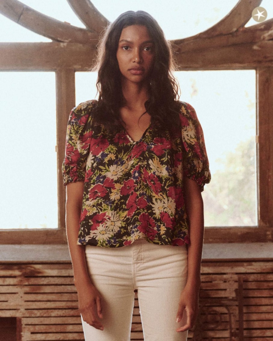 Women The Great Shirts & Tops | The Great Ponder Top Hidden Garden Floral